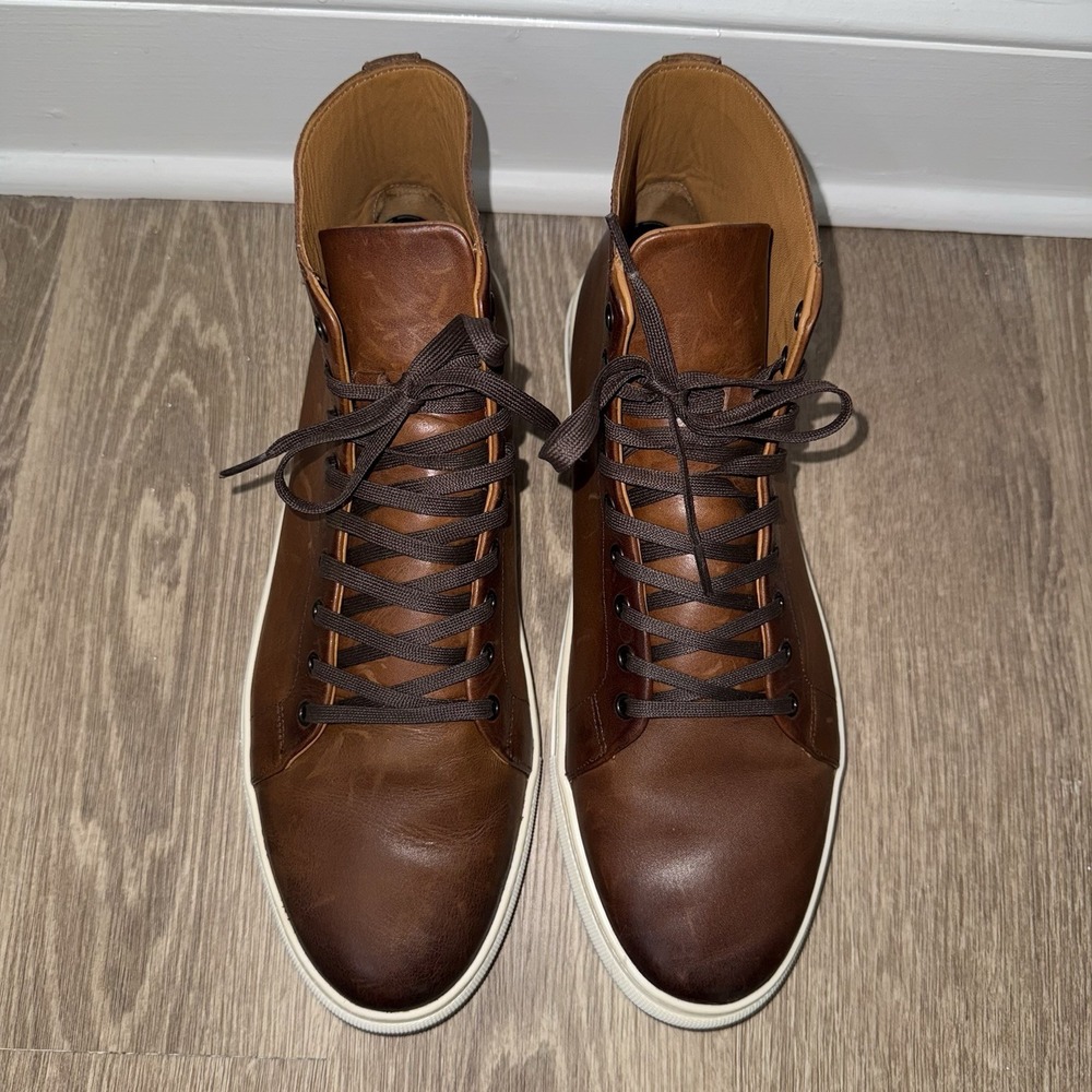 Thursday Boot Co Premier High Top Shoes Sneakers Men's 13 Light Brown Leather - Picture 7 of 10